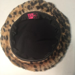 Faux Fur Beret Cheetah Print Fuzzy Hat image 4