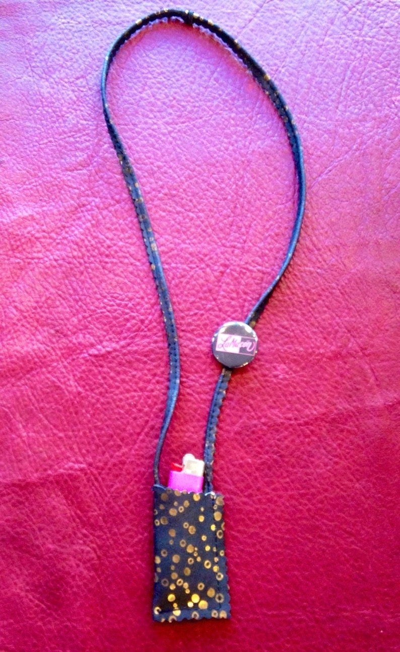 Printed Leather Lighter Necklace image 4