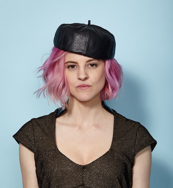 Leather Pill Box Hat jackie O 