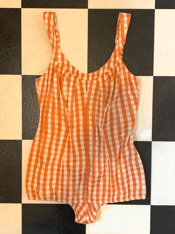 Vintage 1950s/60s Bathing Suit Swim Suit Seersucker … Gem