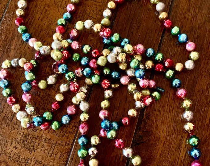 Vintage Mercury Glass Bead Garland Etsy