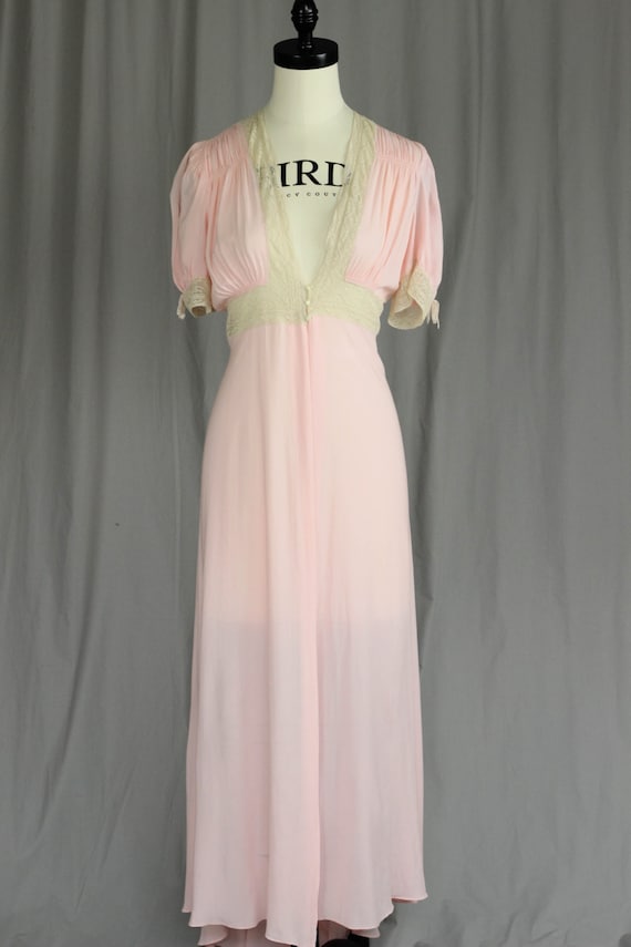 Vintage Pink and Beige "Lady Leonora" Peignoir