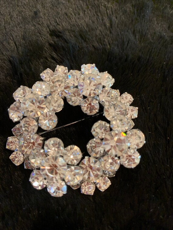 Eisenberg Ice rhinestone brooch