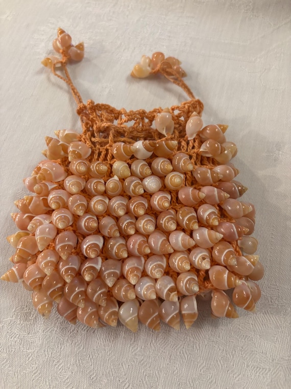 Vintage drawstring shell bag - image 1