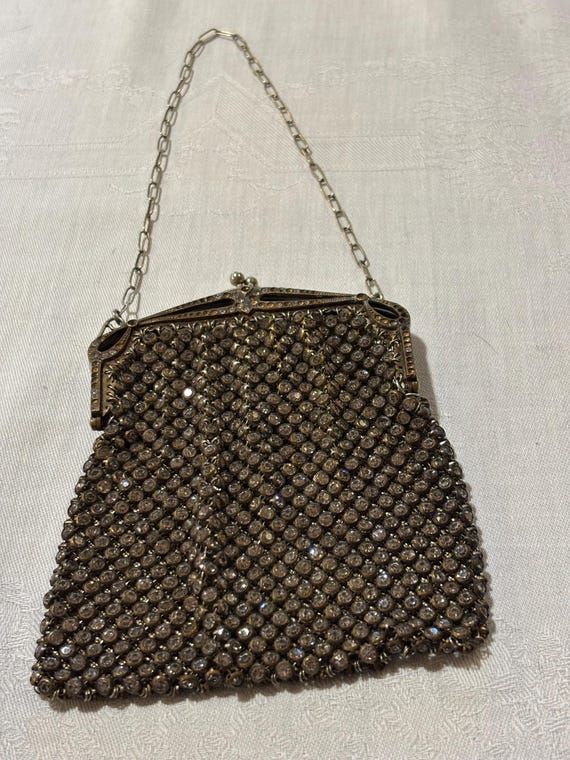 Antique RhinestoneFlapper Purse - image 1