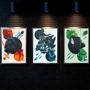 Star Wars Original Trilogy Signed Poster Set