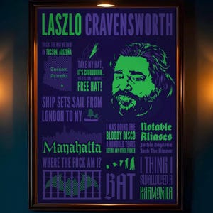 Laszlo Cravenswertiger Infografik-Kunstdruck