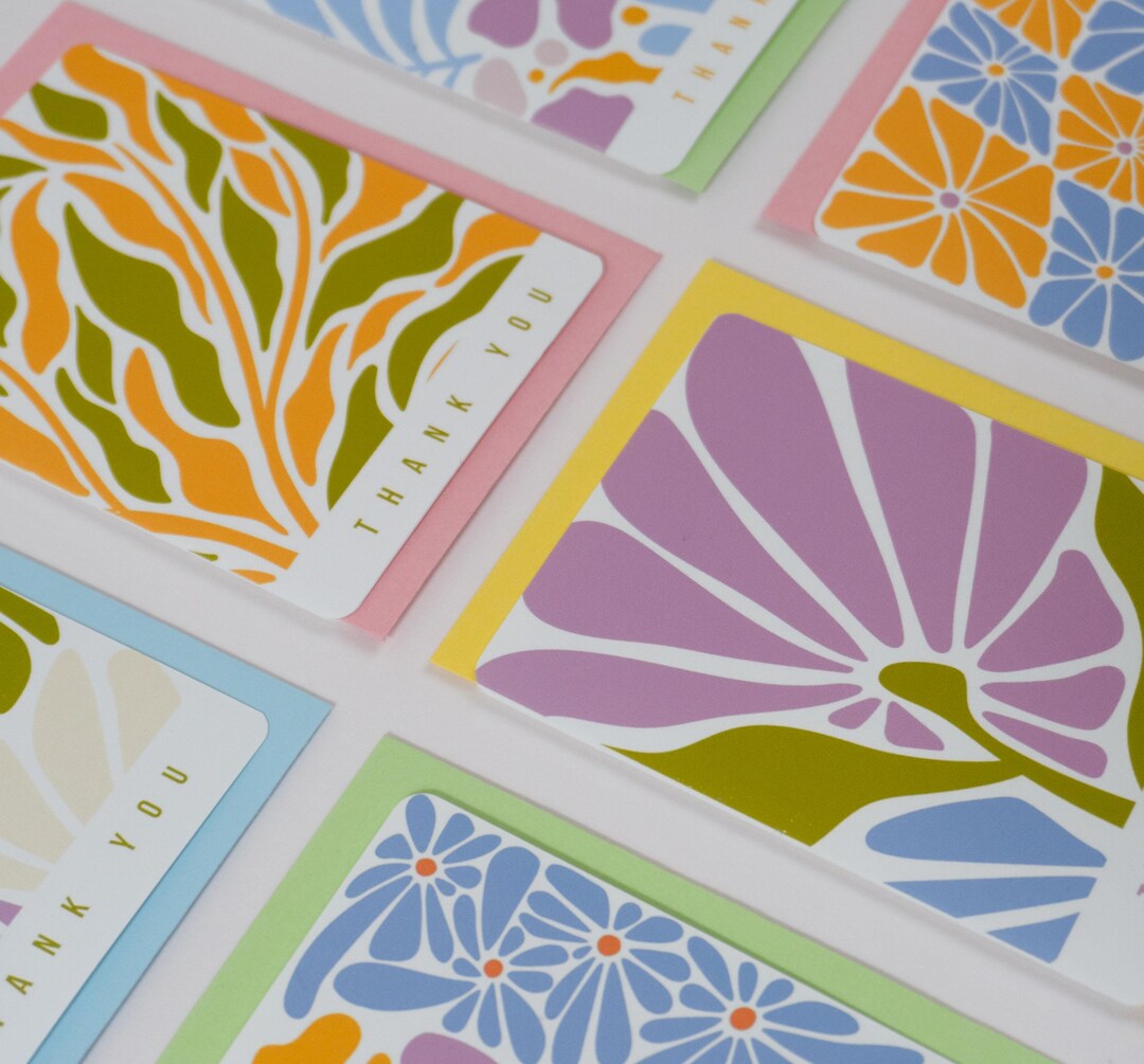Set of 6 Handmade Blank Greeting Cards With Envelopes - Etsy