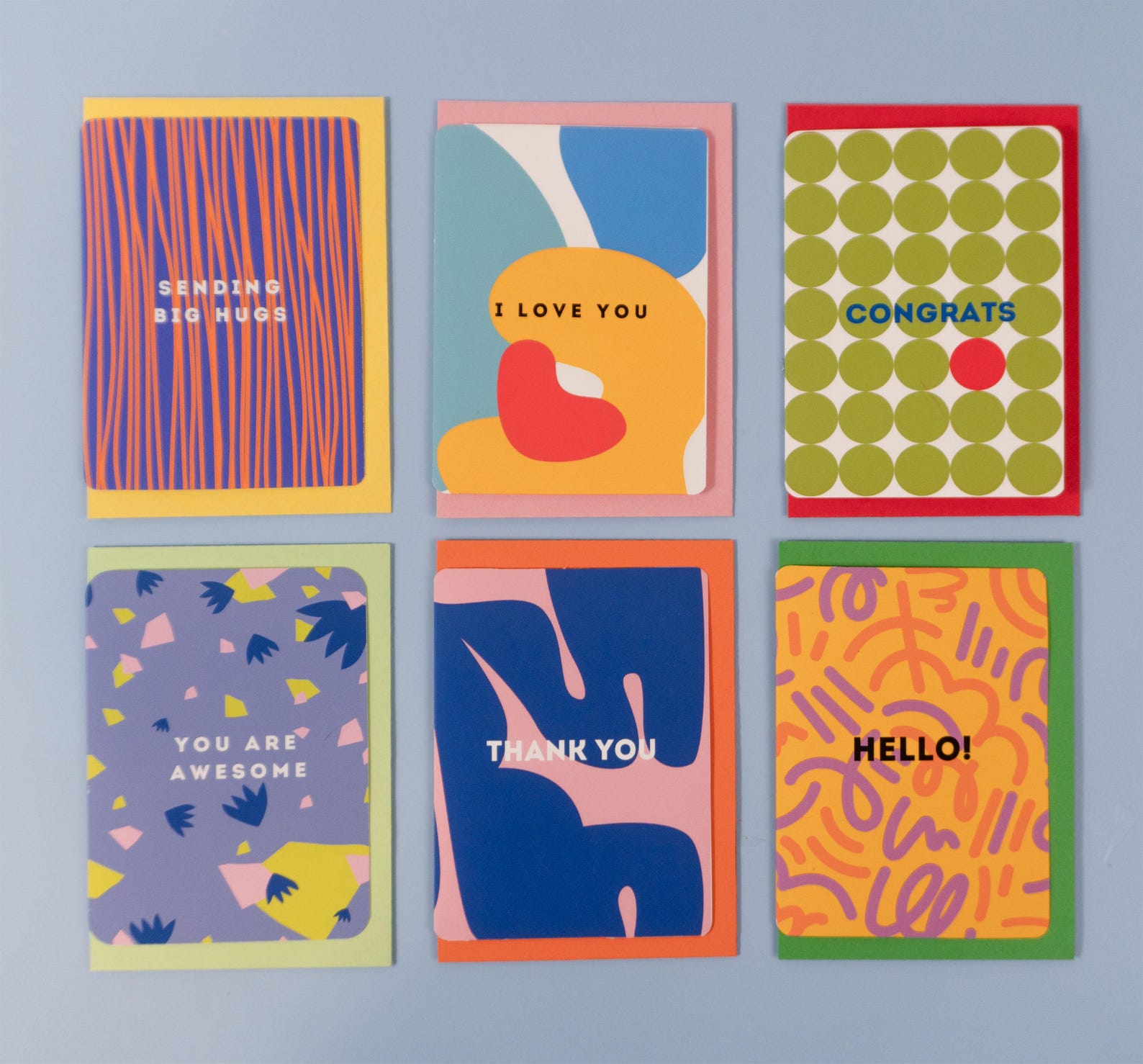 Set of 6 Handmade Blank Greeting Cards With Envelopes - Etsy