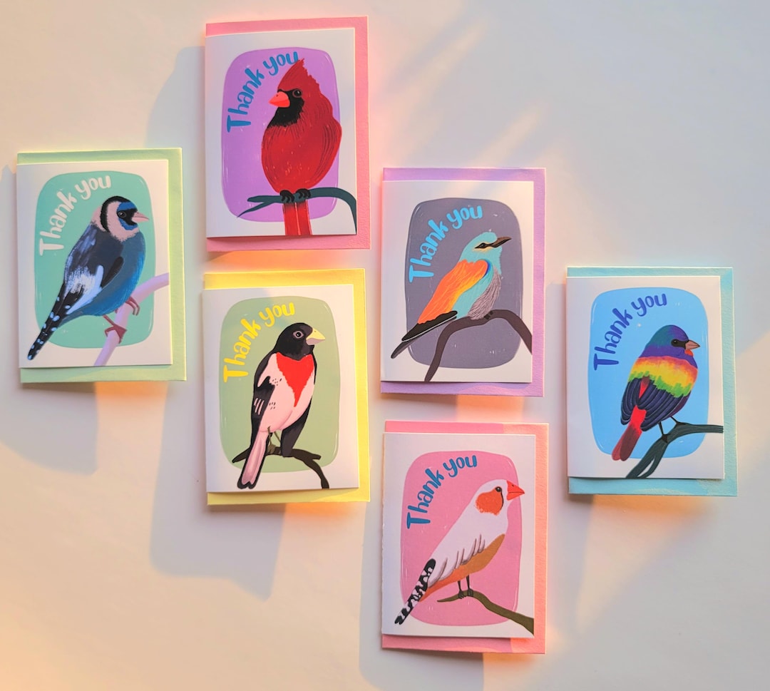 Set of 6 Handmade Blank Greeting Cards With Envelopes - Etsy
