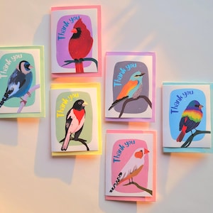 Set of 6 Handmade blank greeting cards with envelopes