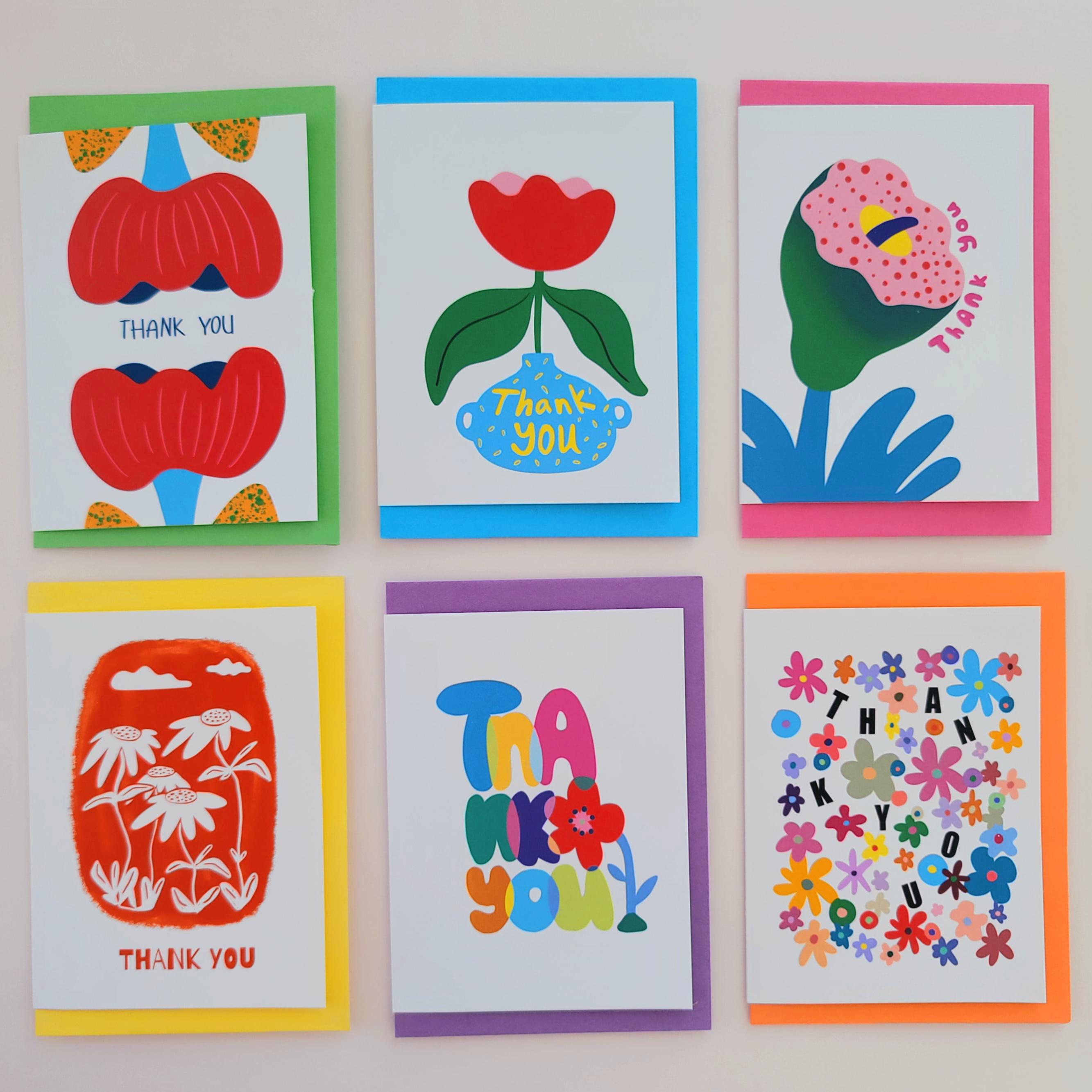 Set of 6 Handmade Blank Greeting Cards With Envelopes - Etsy