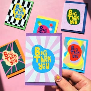 Set of 6 Handmade Mini blank greeting cards with envelopes