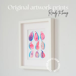 Original artwork print Abstract Fruit Study – Colorful Art Print
