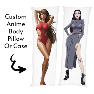 Custom Anime Pillow, Gift For Anime Couple, Personalized Body Pillow, Custom Photo Anime Dakimakura, Husbando Body Pillow Cover for Waifu