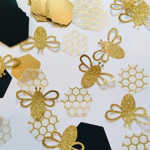 Bumblebee  confetti die cuts mommy to bee what will it bee gender reveal baby shower glitter bumblebee  sweet as can be