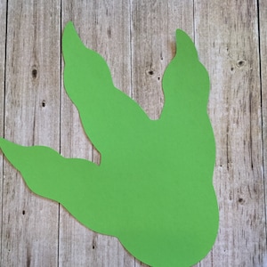 10 Giant paper dinosaur track footprint 10 inch tall sidewalk floor decoration  Dinosaur theme birthday party choose color dinosaur feet