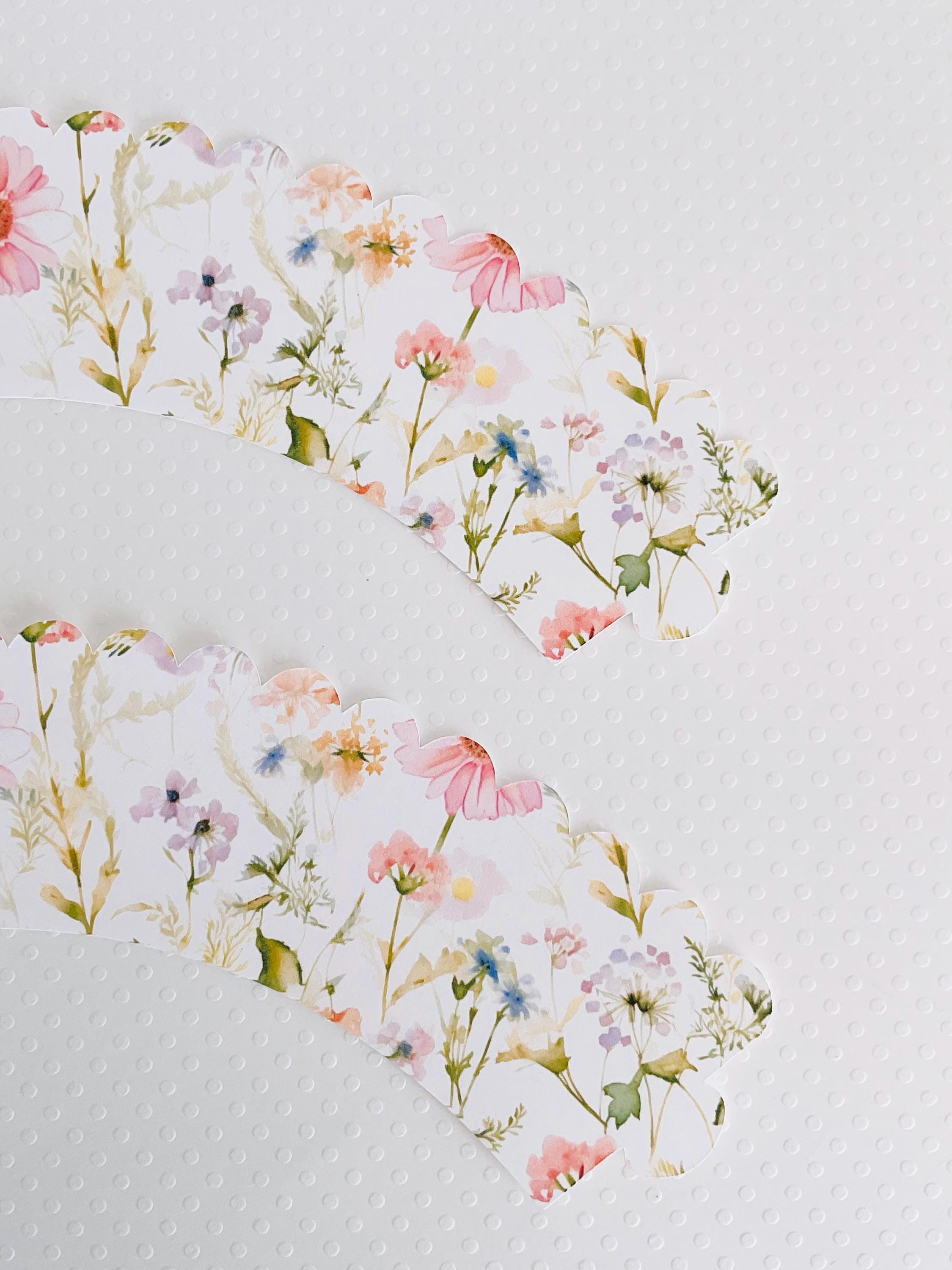 Cupcake Wrapper Set of 12 Floral Pastel Watercolors - Etsy