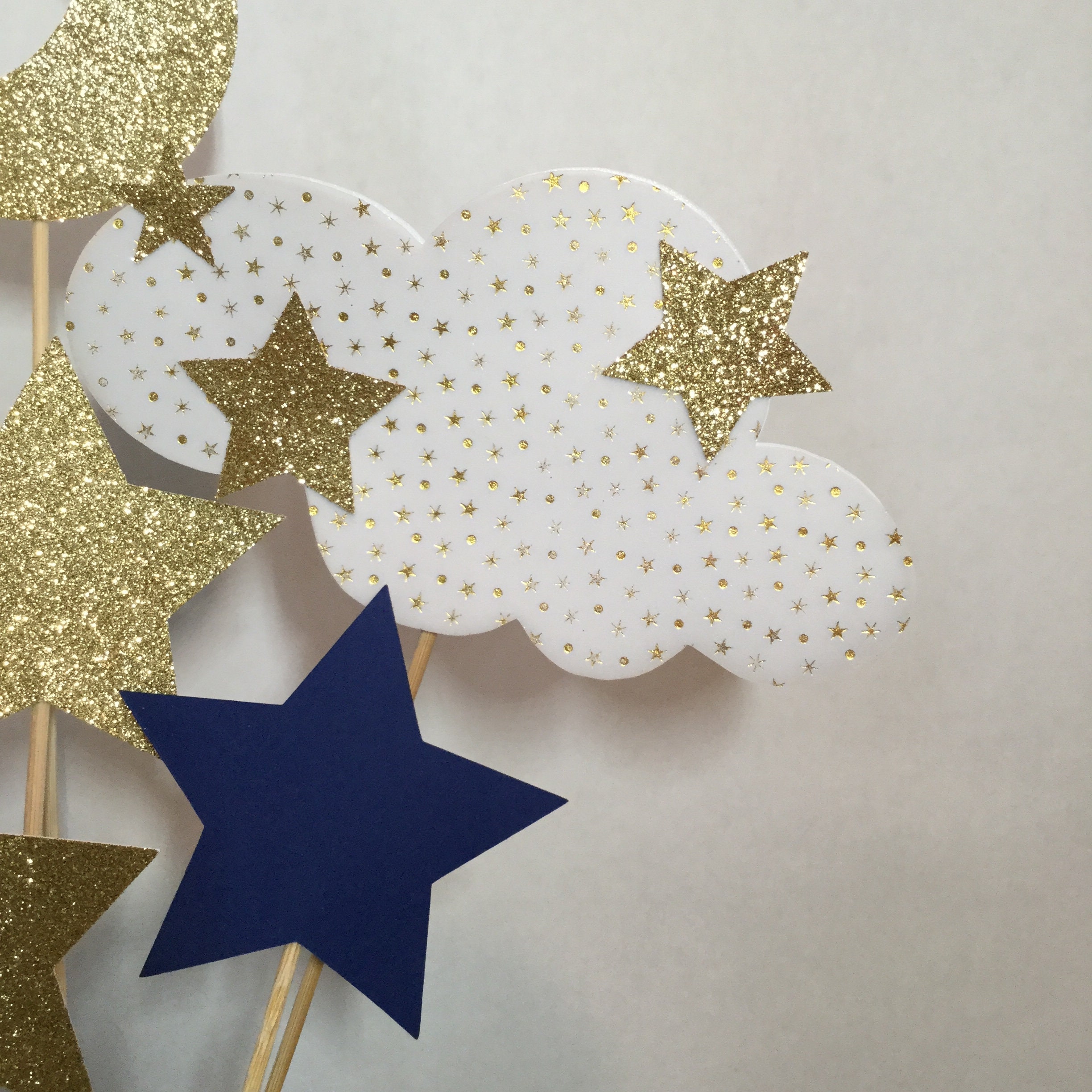 Navy Gold Glitter Twinkle Twinkle Little Star Baby Shower - Etsy