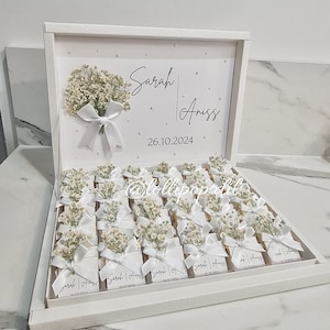 Coffret chocolat personnalisé pour mariages, fiançailles - cadeaux invités - coffret chocolat - chocolat