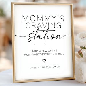 Mommy’s Craving Station, Dessert Station Sign, Baby Shower Craving ...