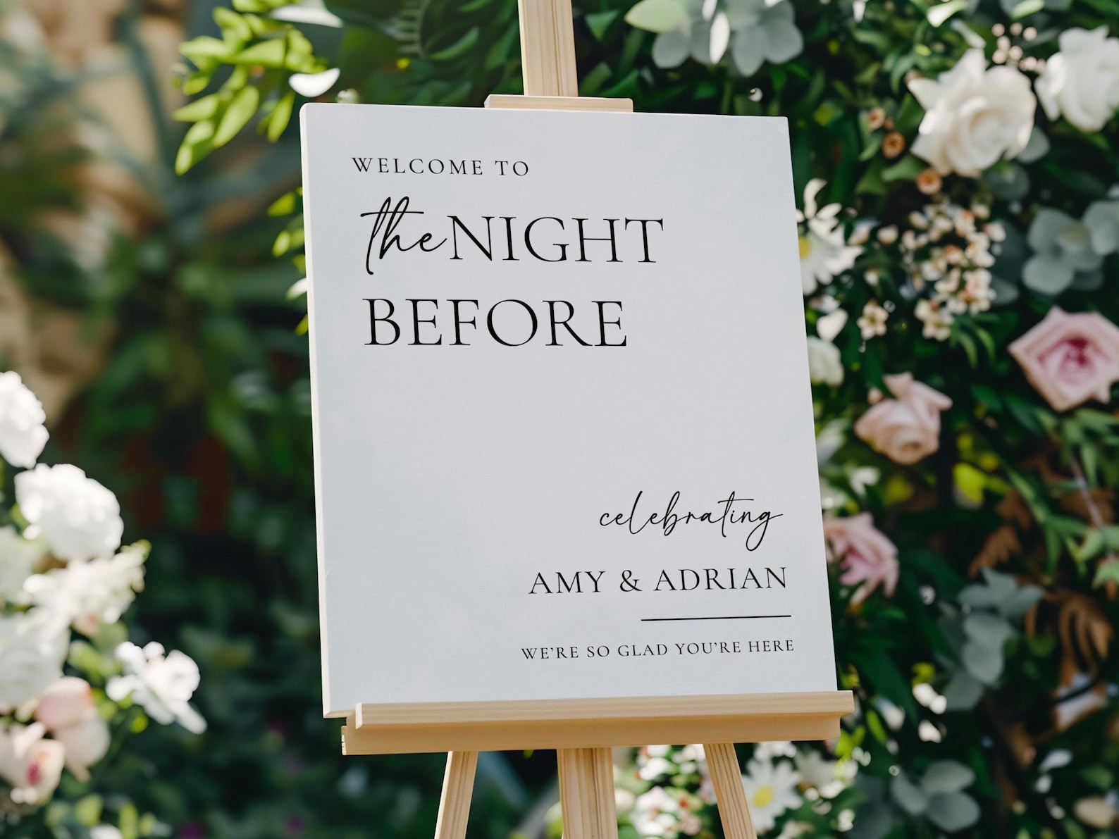 The Night Before Wedding Sign, Minimalist Wedding Rehearsal Dinner ...