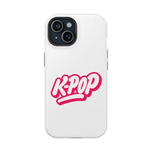 K-Pop Magnetic Tough Phone Case Stylish Protective Cover for iPhone 15 , Korean Pop Inspired Aesthetic, Kpop Idol Fan Gift