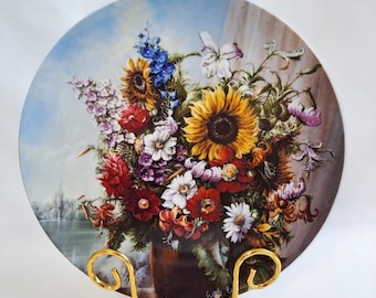 Wall Plate Rosenthal Classic Rose Porcelain – Sunflowers Floral Home Decor, Vintage German Collectible by Rosenthal Germany