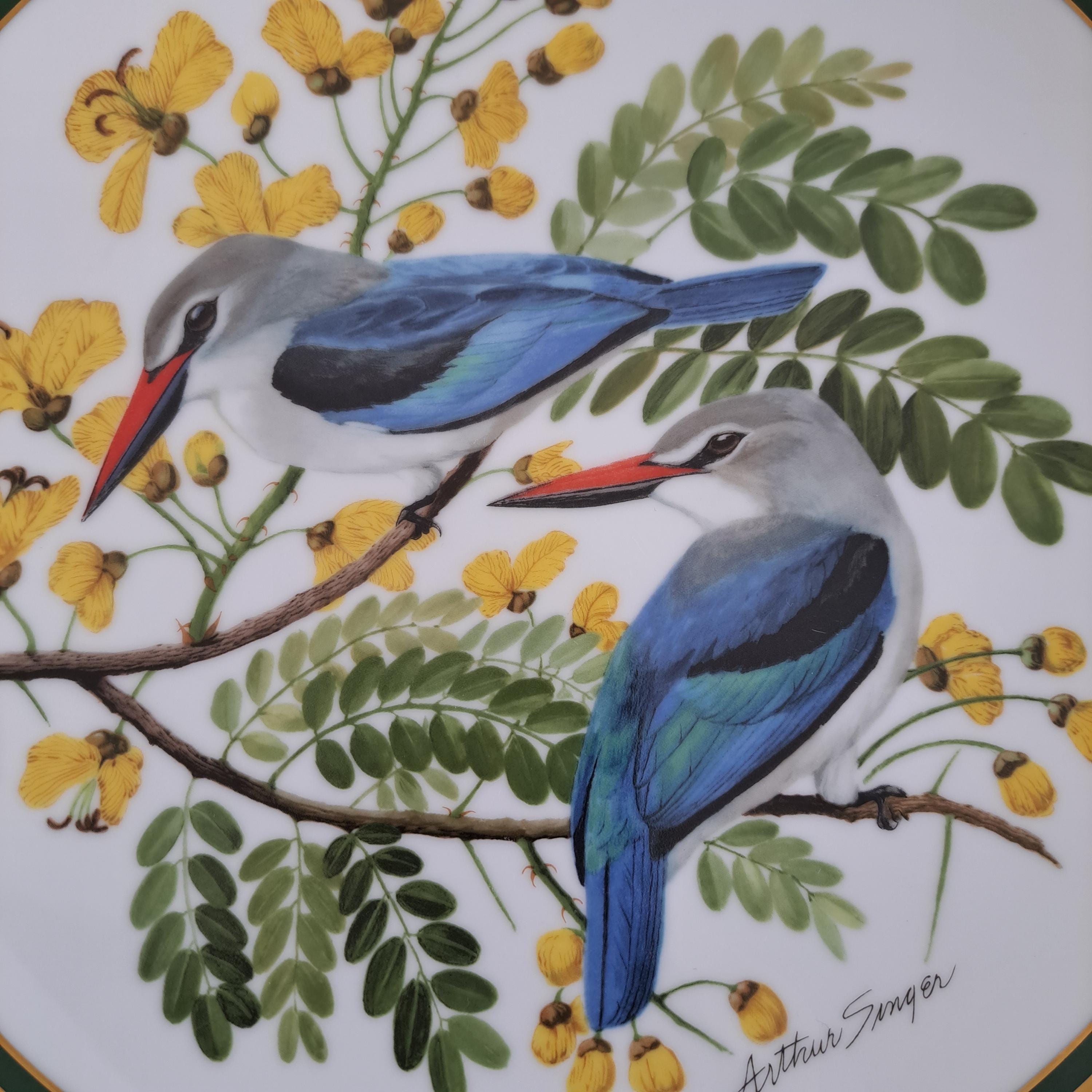 Wall Plate From the Franklin Porcelain Collection “woodland Birds