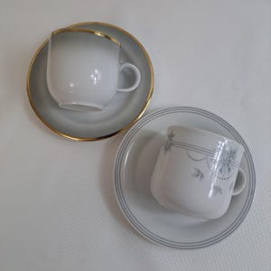 Set of two vintage coffee cups and saucers by Eversberg (West Germany) and Winterling Kirchenlamitz (Bavaria) Espresso Cups Set