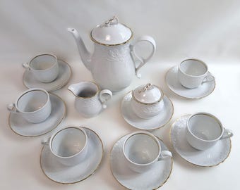 Vintage Tea and Coffee Service - Mitterteich Princess Gold Bavaria – Limited Edition Vintage Tea and Coffee Service for 6