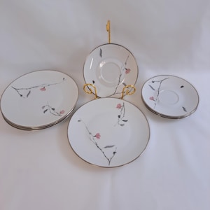 Rosenthal Form 2000 Loewy Japanese Cherry Blossom Design, Plates Dish Replacement Items, Made In Germany, 1980s