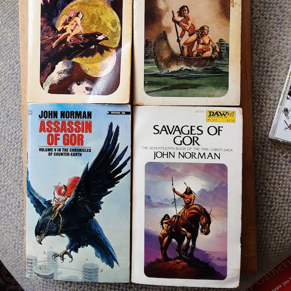 Lot of 4 Gor novels by John Norman