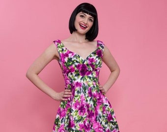 JAYNE DRESS - Autumn Affair - Vintage Inspired 50s Pinup Rockabilly Swing Dress - Powderpuff Boutique - 1/2 PRICE !!!