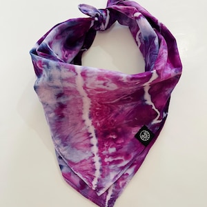 Deep Purple Geode Tie-Dye Bandana