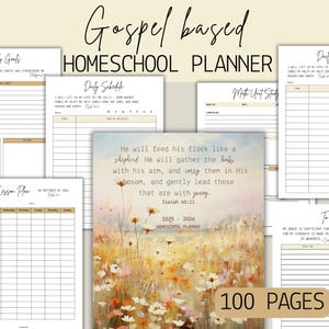 Christian Homeschool Planner Printable: Gospel-Based Academic Schedule (PDF Download) 2025-2026