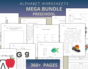 Letter of the Week Printable Bundle: Preschool Alphabet Worksheets (PDF)