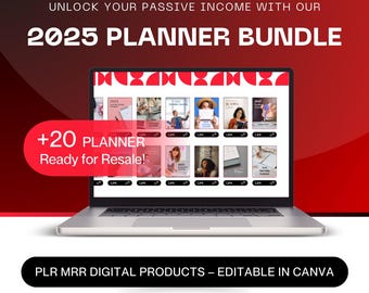 MRR PLR 2025 Digital Planner Templates Bundle | Master Resell Rights Digital Products | Best Seller PLR Digital Templates | Instant Download
