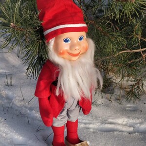 Vintage Gnome 17" Jultomte Nisse docka älv byhus skandinavisk inredning