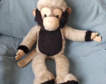 Plush monkey toy 28" vintage GDR Germany USSR toy