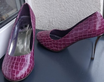 scarpe lilla da donna in similpelle