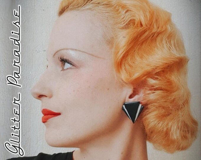 Gatsby Triangle - Boucles d'Oreilles - Art-Deco - 1920 - Roaring Twenties - Bijoux Gatsby - Bijoux Art-Deco - Charleston - Glitter Paradise®