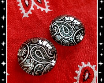 Chingona Dômes - Earrings - Dômes - Paisley - Paisley Earrings - Latina Earrings -  Latina Jewelry - Paisley Jewelry - Glitter Paradise®