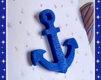 Anchor Pin: Nautical Sailor Brooch (40mm)