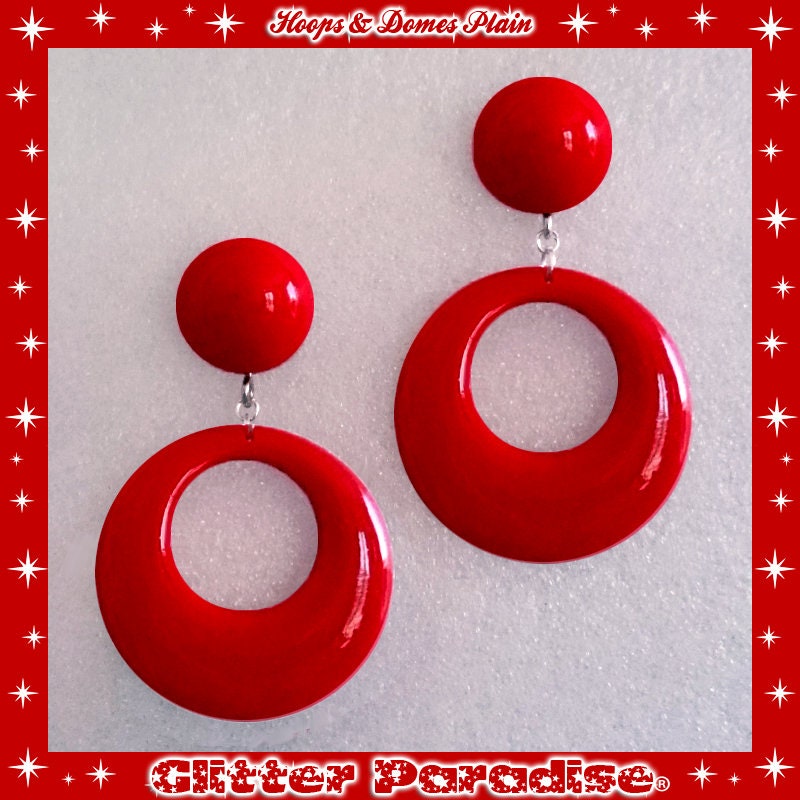 Stainless Steel Circle Earring Clasps - Mini Red Enamel Hoop Earring - –  DOMEDBAZAAR