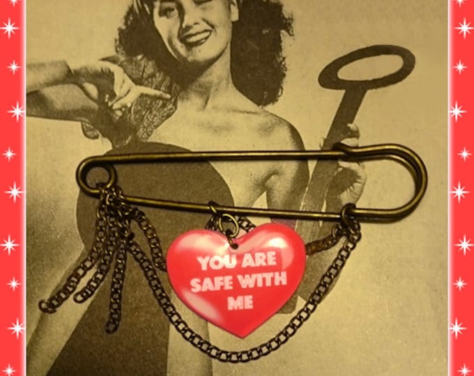 Safety Pin - Pin - You Are Safe With Me - Peace United - All Together - I Care - U are Safe wih me - SaGlitter Paradise®