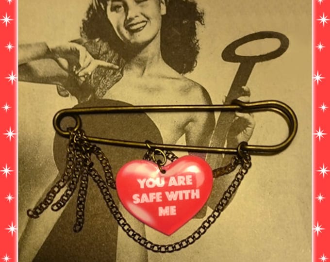 Safety Pin - Pin - You Are Safe With Me - Peace - United - All Together - I Care - Glitter Paradise®