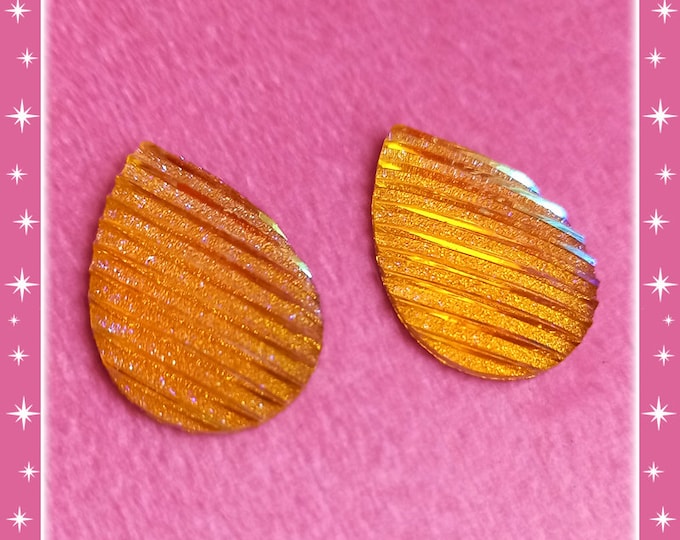Elektric Drop - Earrings - 80's Earrings - 80's Earrings - Iridescent Earrings - Mettalic Sheen Earrings - 80's Fashion - Glitter Paradise®