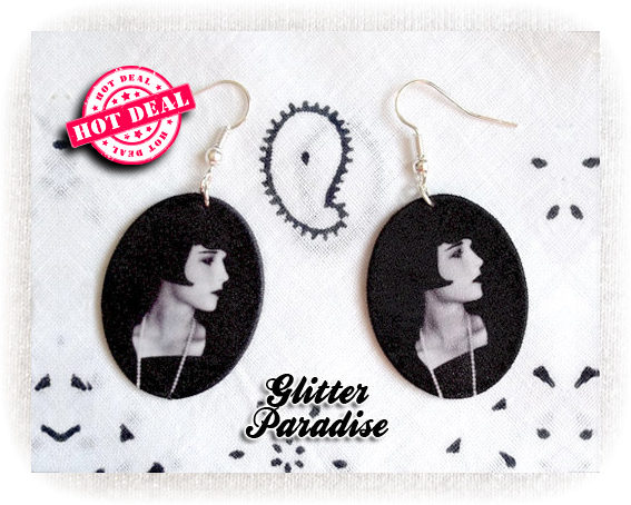 Louise Brooks Earrings Mary Louise Brooks Flapper Bob