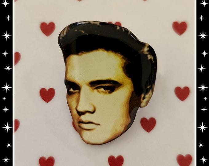 The King - Brooch - Elvis – Rockabilly Brooch – The Hillbilly Cat – The Memphis Flash – Rock and Roll God - Rockabilly - Glitter Paradise®